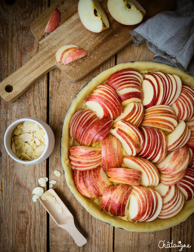 Tarte aux pommes et crème d'amandes