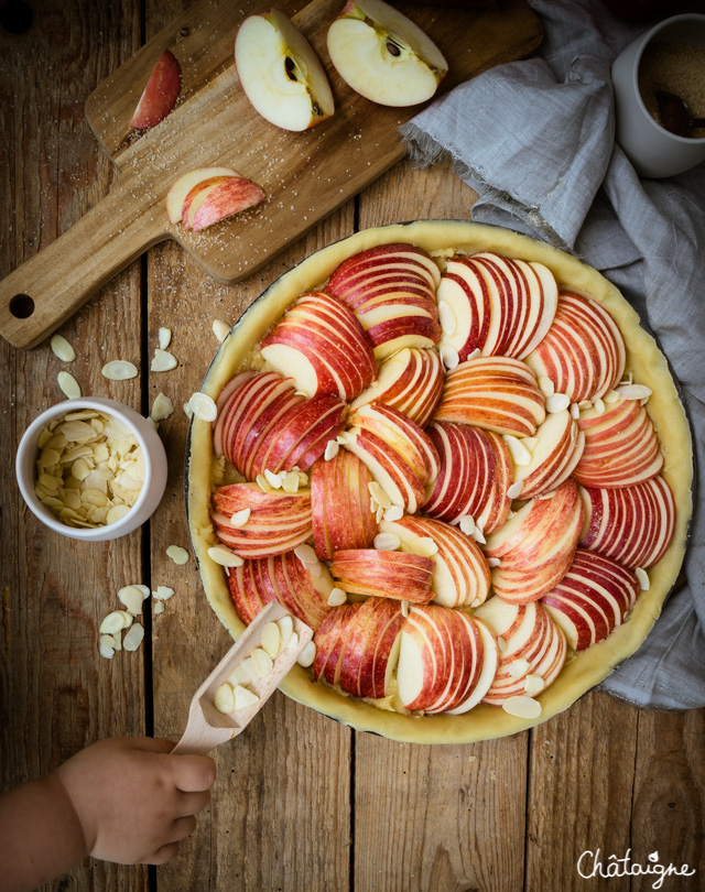 Tarte aux pommes et crème d'amandes