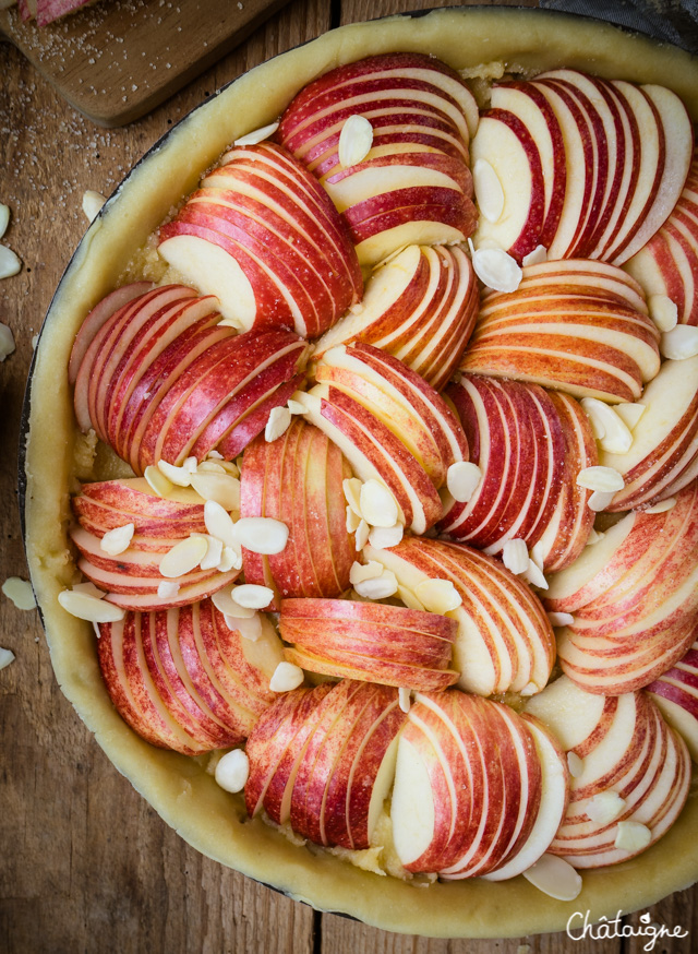 Tarte aux pommes et crème d'amandes