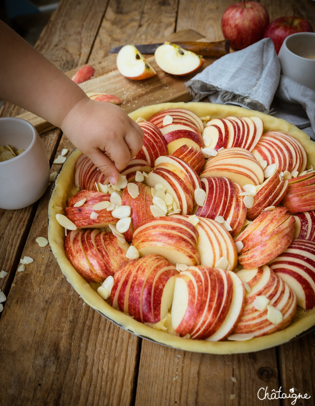 Tarte aux pommes et crème d'amandes