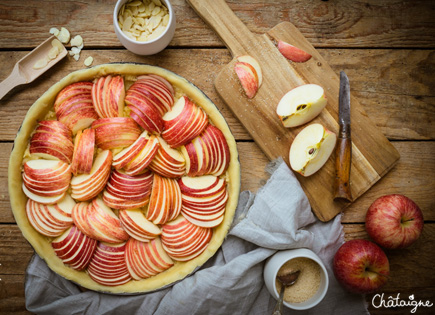 Tarte aux pommes et crème d’amandes