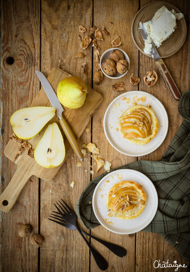 Tartelettes aux poires et gorgonzola