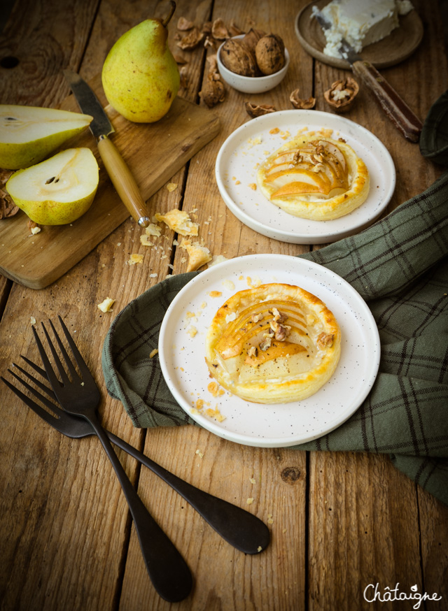 Tartelettes aux poires et gorgonzola