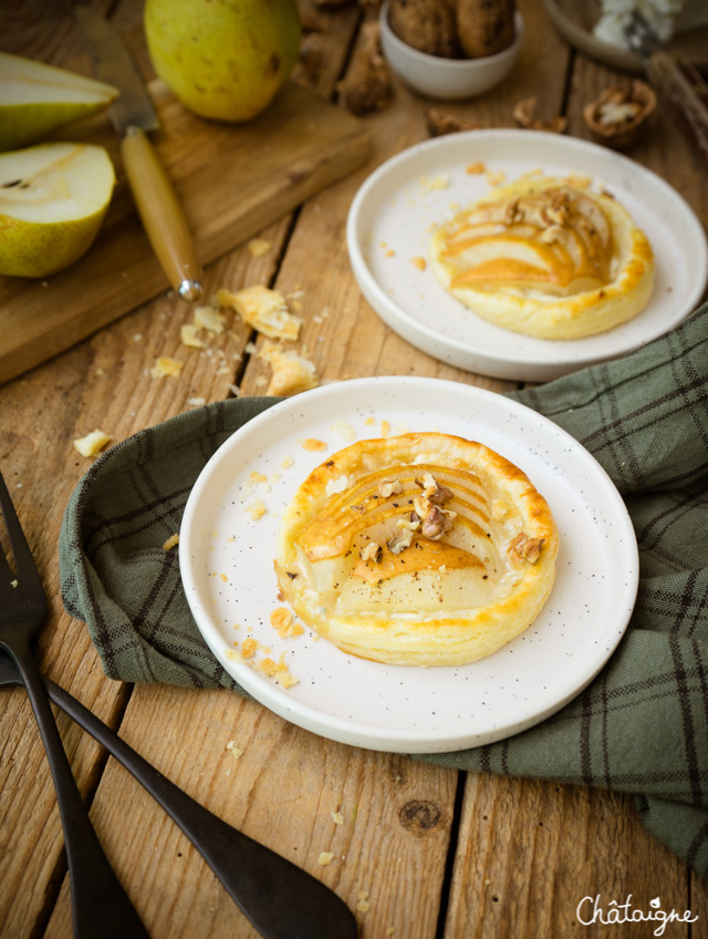 Tartelettes aux poires et gorgonzola