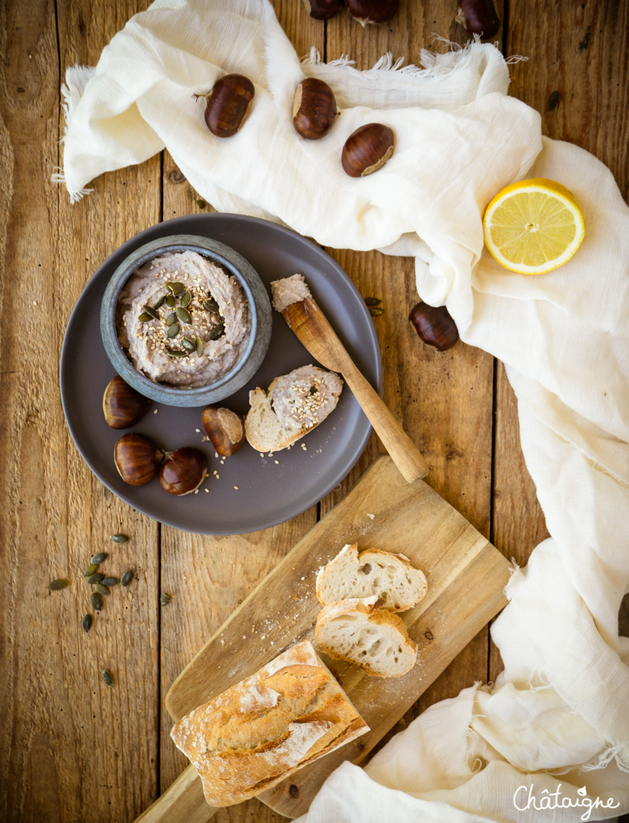 Houmous aux châtaignes