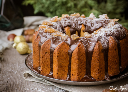 Bundt cake aux marrons glacés et chocolat