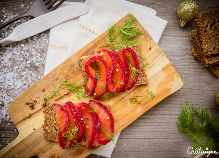 Saumon Gravlax à la betterave