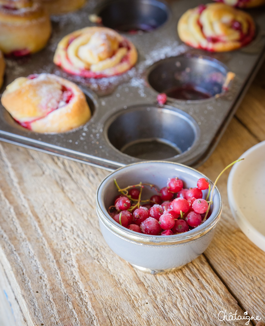 Briochettes aux groseilles