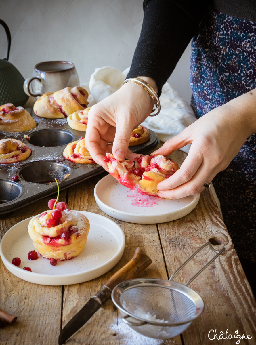 Briochettes aux groseilles