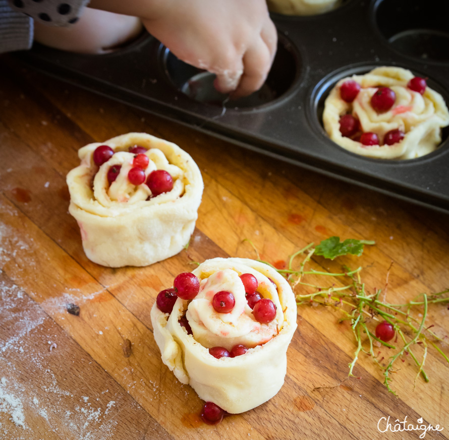 Briochettes aux groseilles