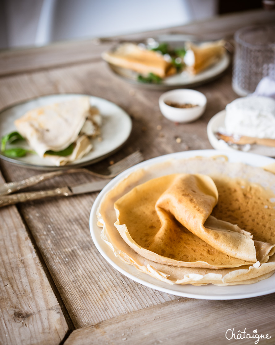 Crêpes à la farine de châtaignes