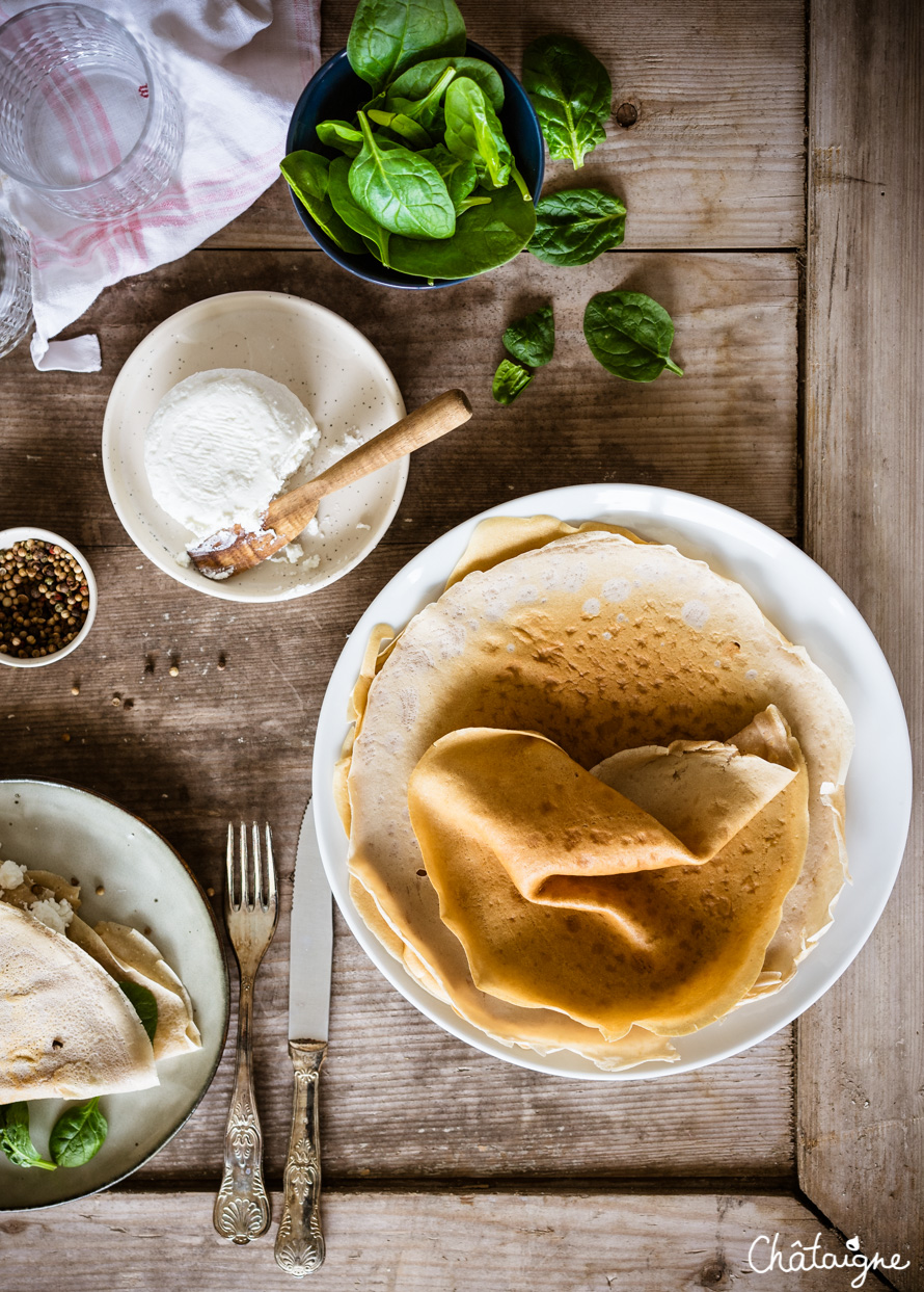 Crêpes à la farine de châtaignes