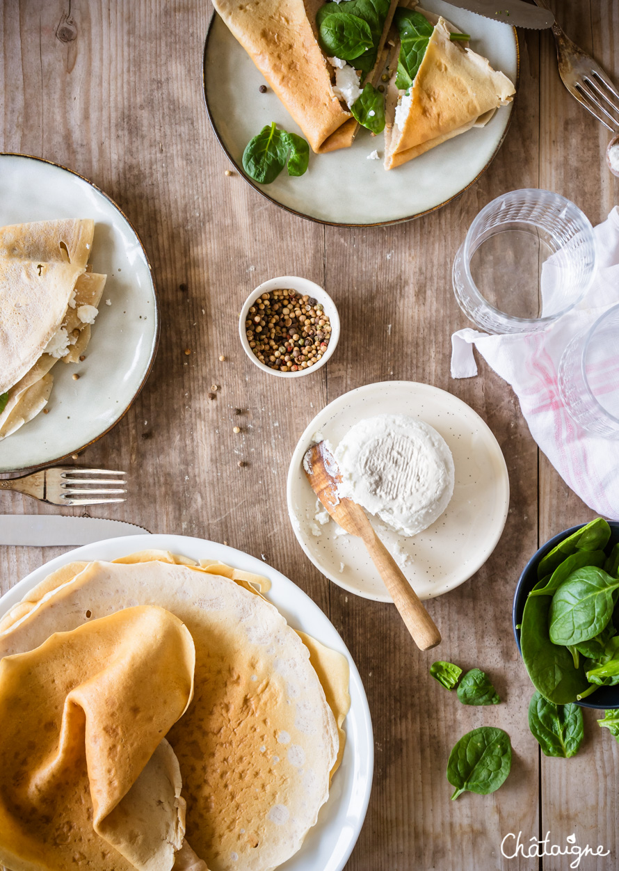 Crêpes à la farine de châtaignes