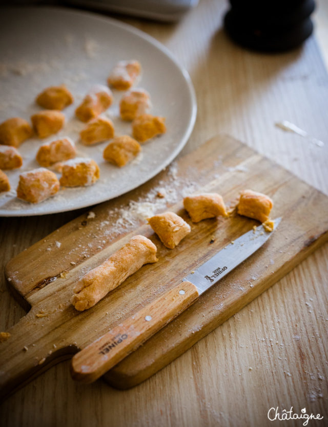 Gnocchis de patates douces, parmesan et speck