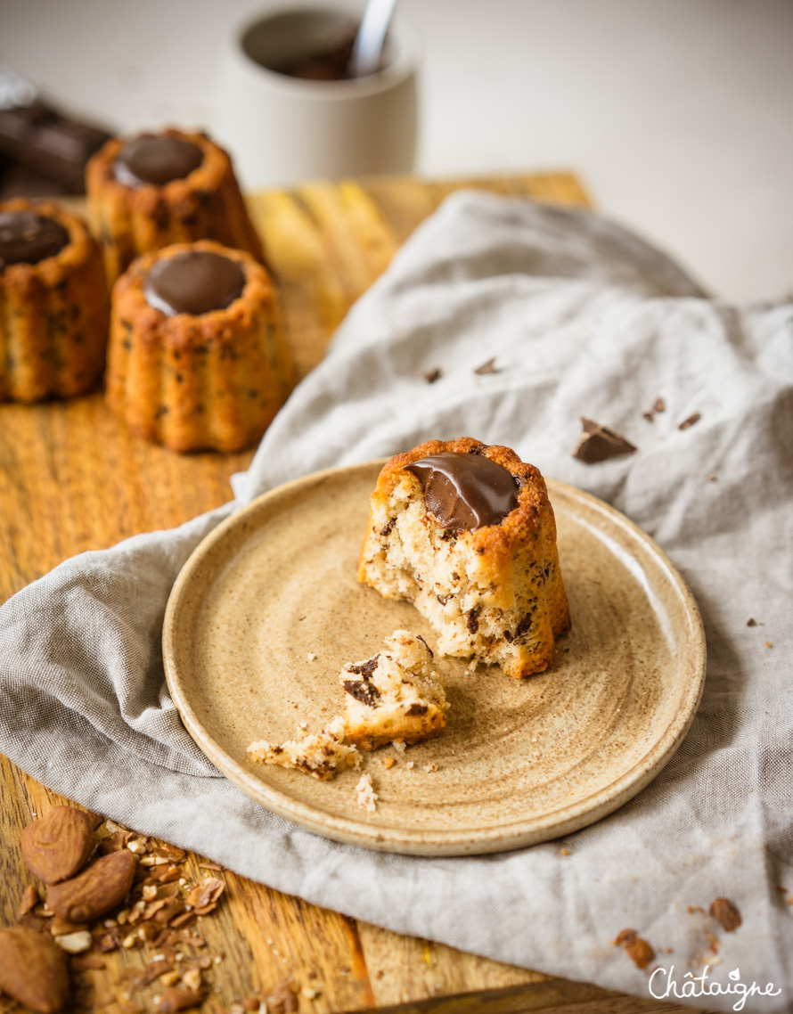 Financiers tigrés au chocolat