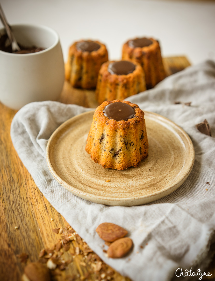 Financiers tigrés au chocolat