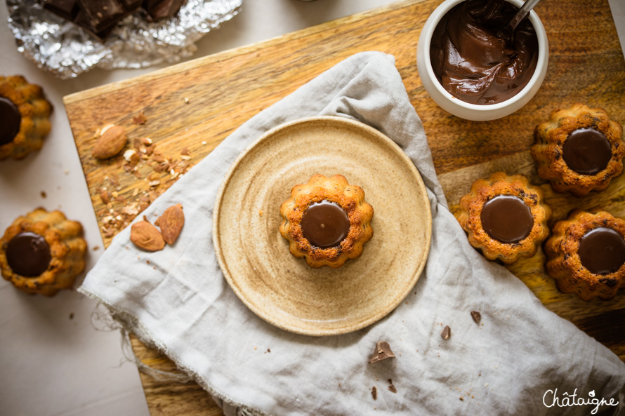 Financiers tigrés au chocolat