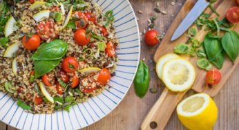 Salade de quinoa et lentilles vertes