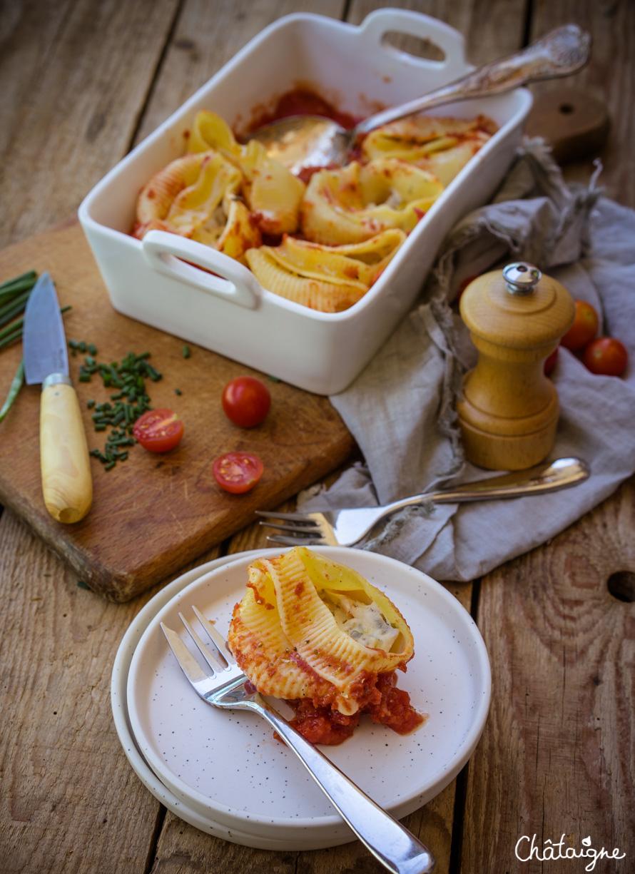 Lumaconis farcis à la ricotta