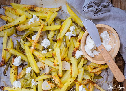 Frites au four à la feta