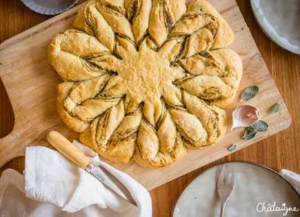 Brioche étoile à la sauge [pour un apéro gourmand]