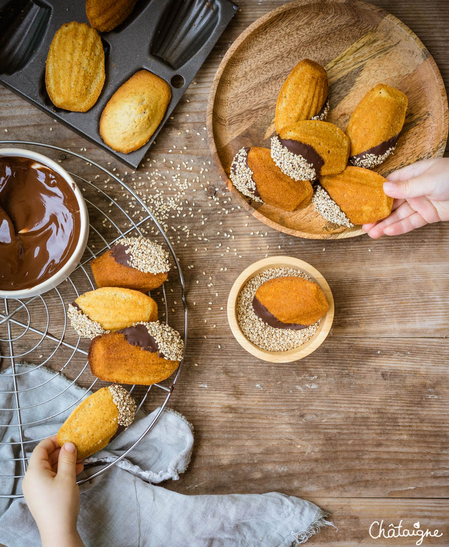 Madeleines au chocolat