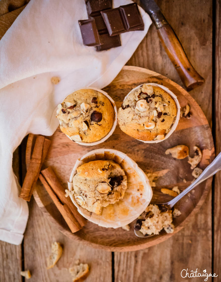 Muffins banane-chocolat