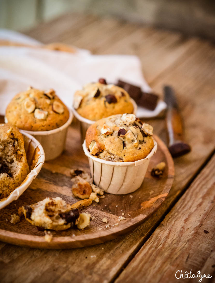 Muffins banane-chocolat