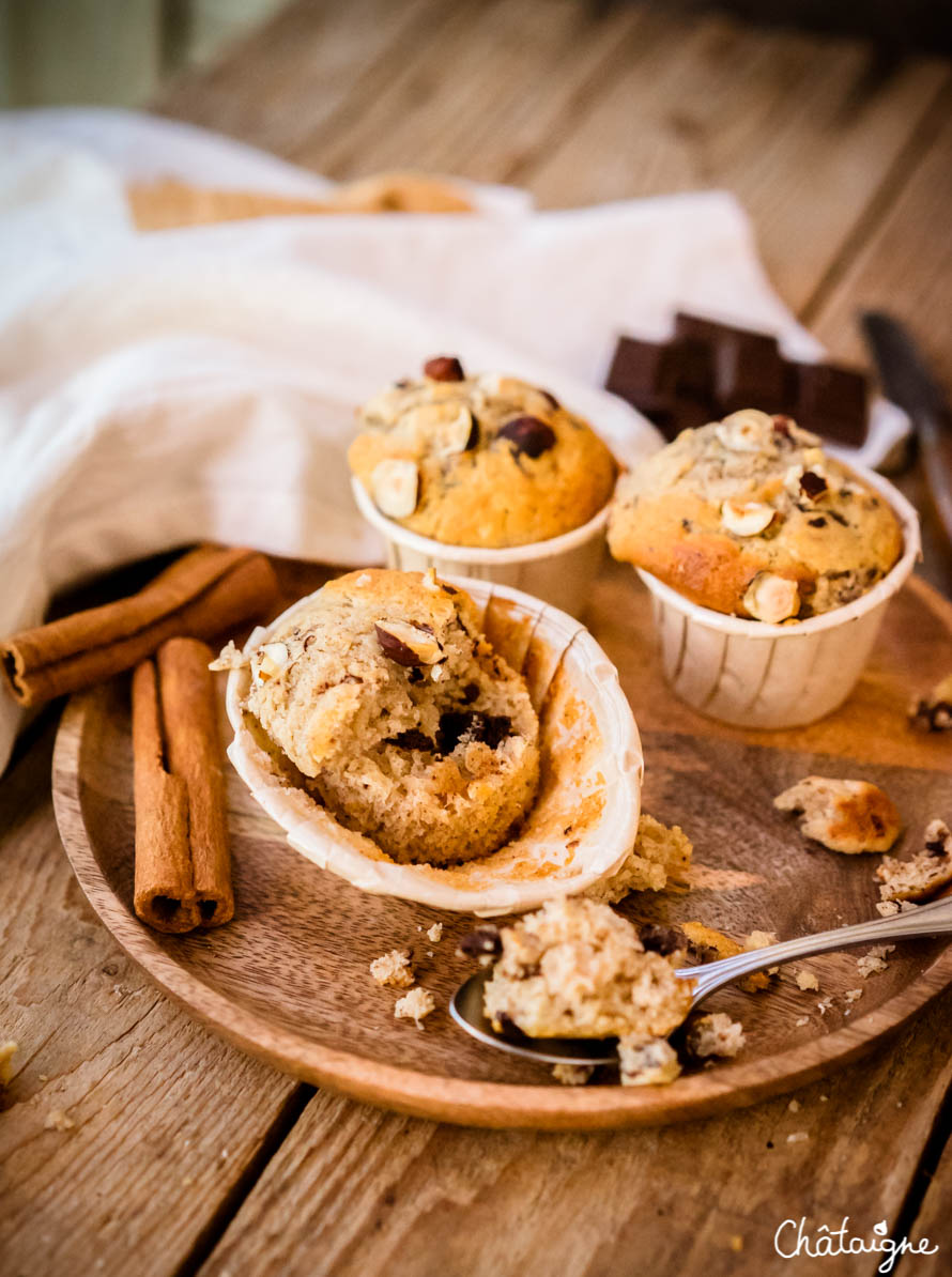 Muffins banane-chocolat