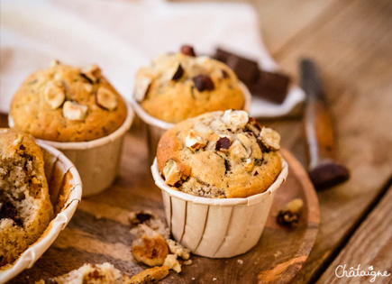 Muffins banane-chocolat