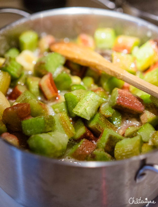 Confiture banane-rhubarbe