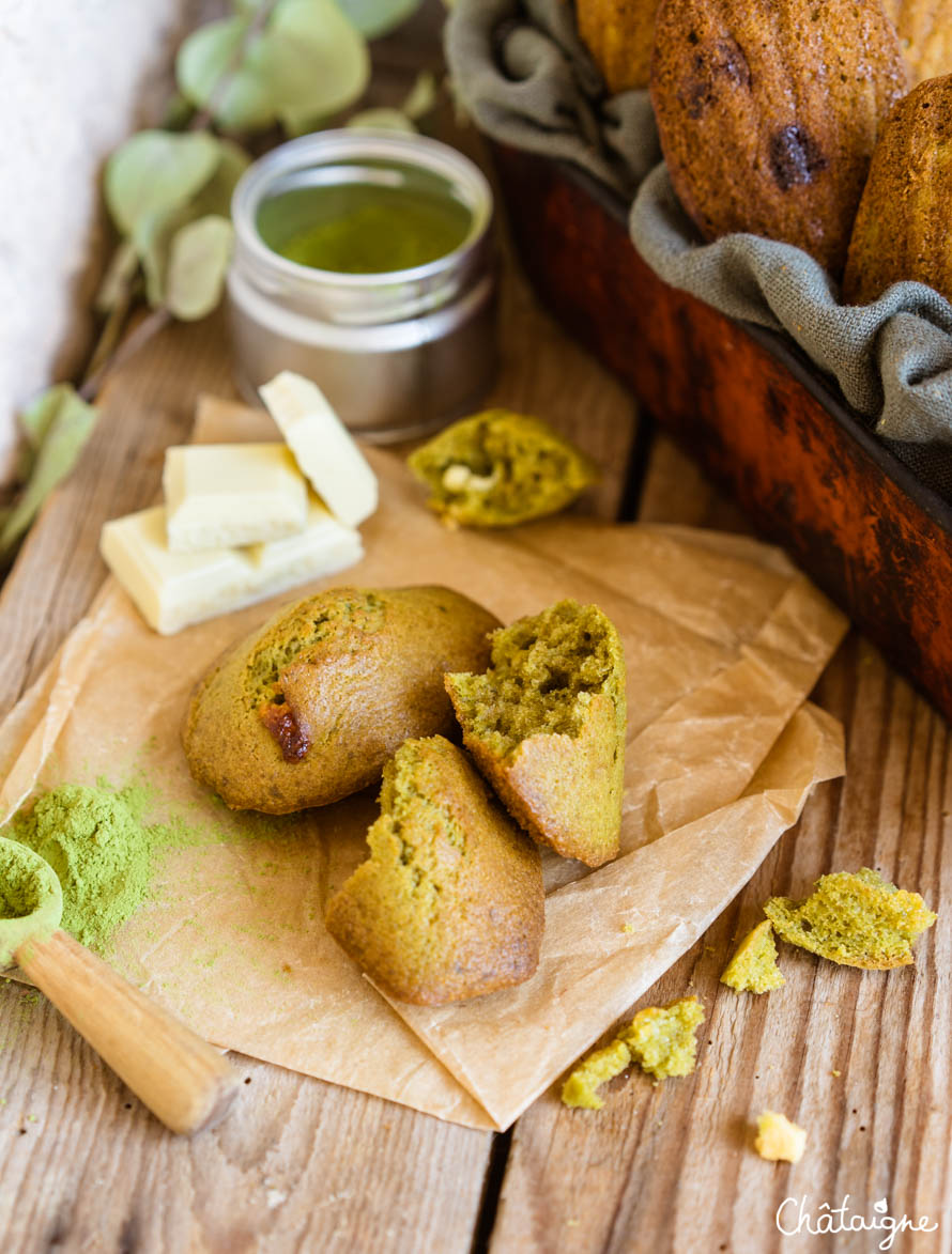 madeleines au thé matcha