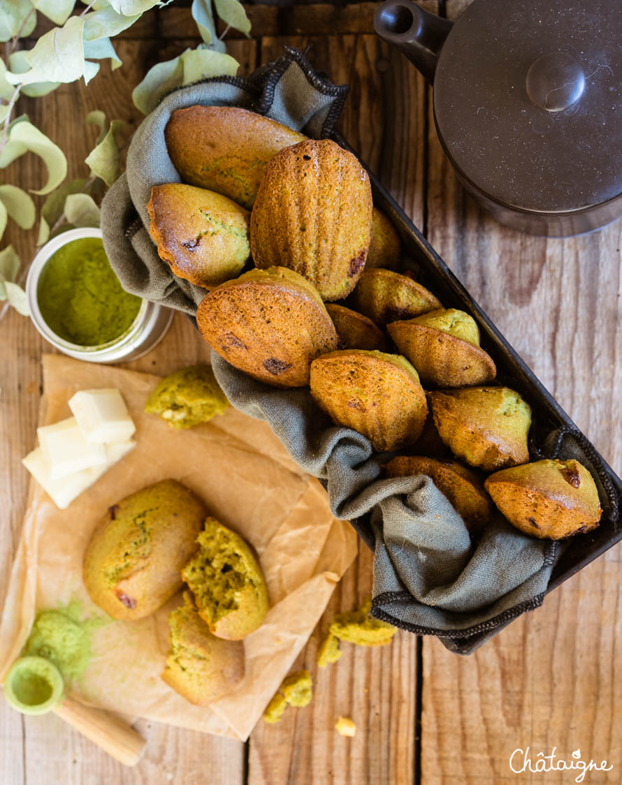 madeleines au thé matcha