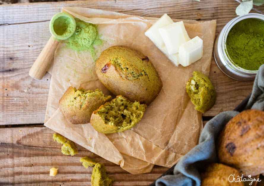 madeleines au thé matcha