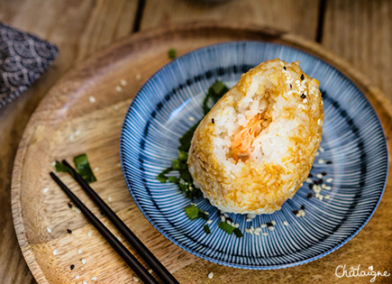 Yaki onigiris [boulettes de riz grillées japonaises]