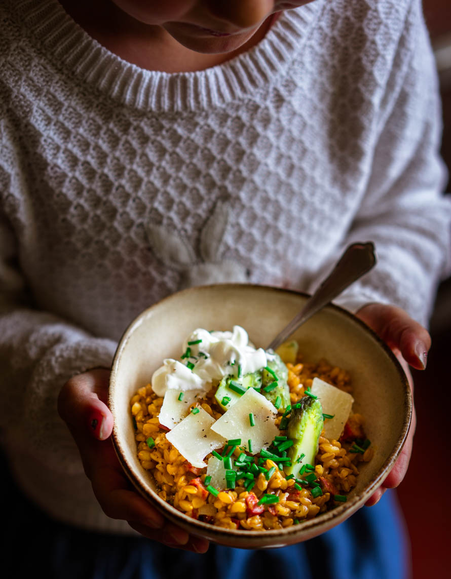 Risotto de petit épeautre aux asperges