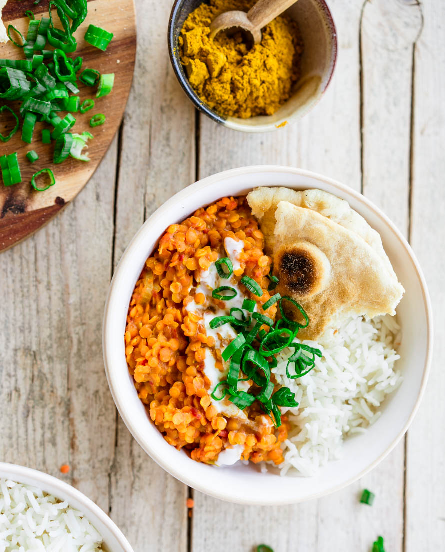 dhal de lentilles corail