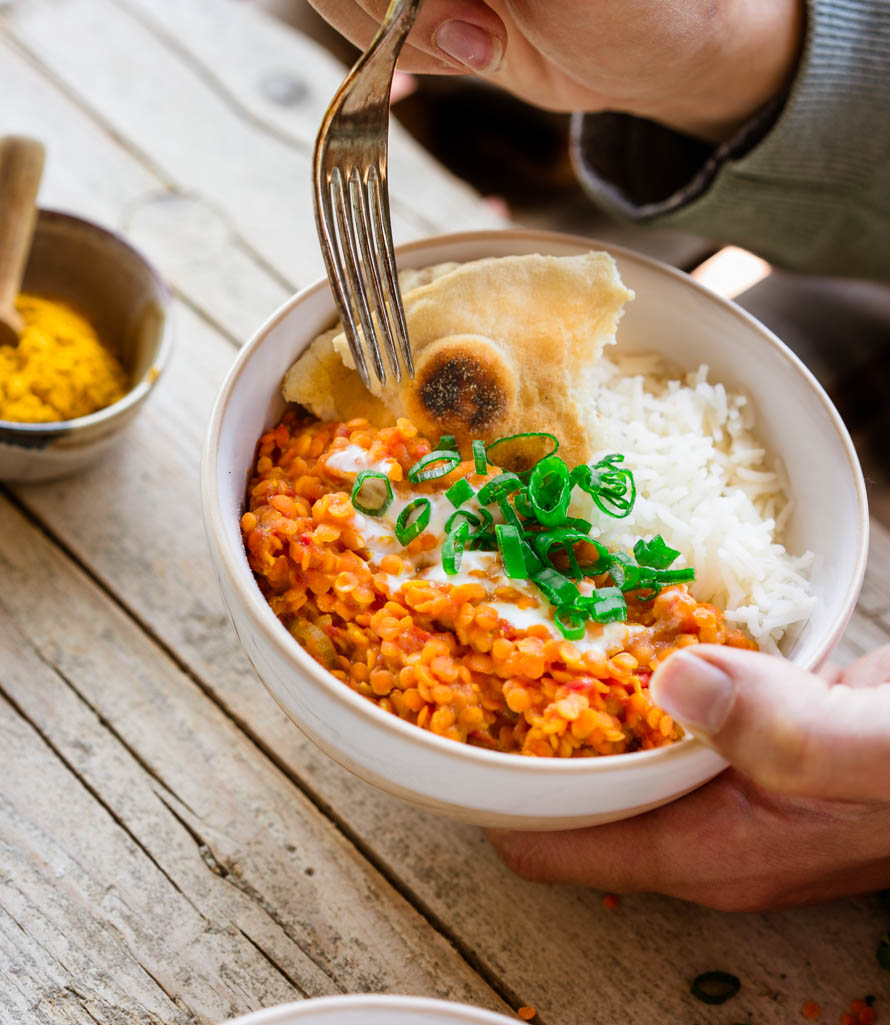 dhal de lentilles corail