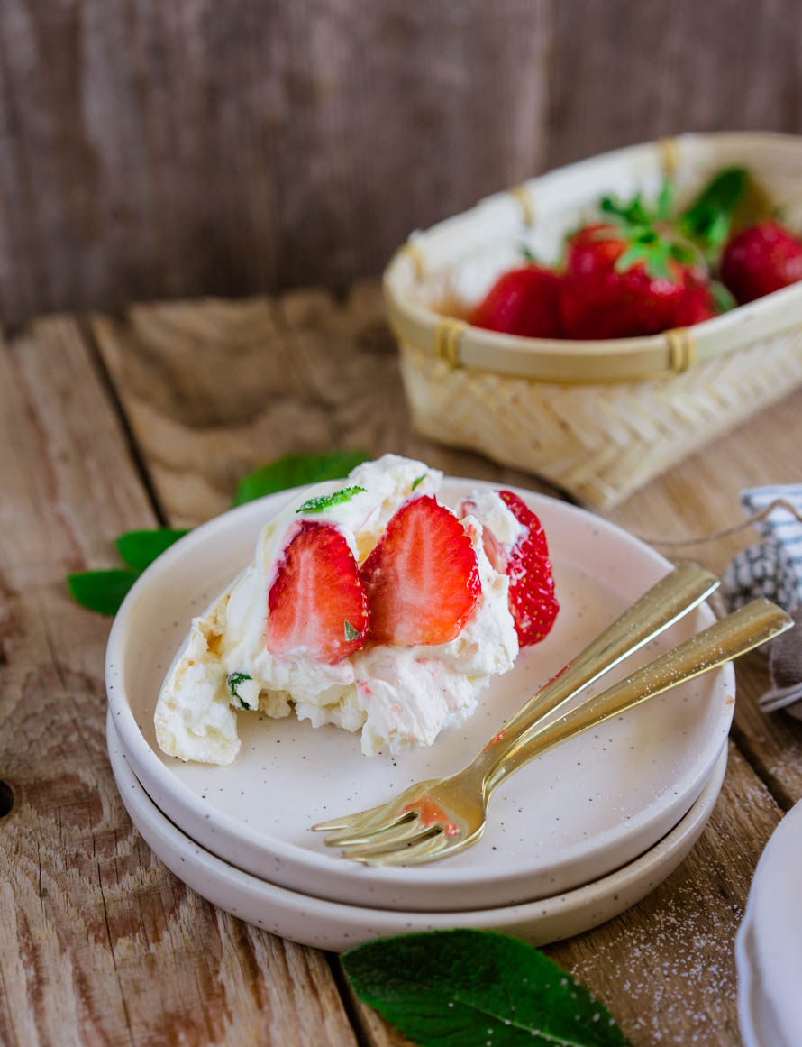 Pavlova aux fraises