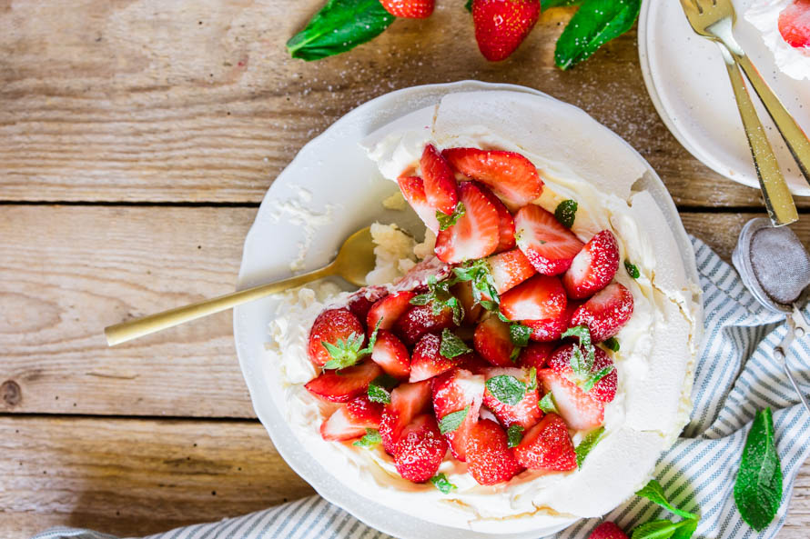 Pavlova aux fraises