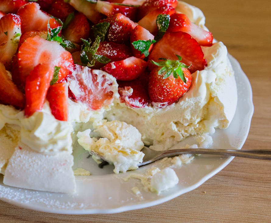 Pavlova aux fraises