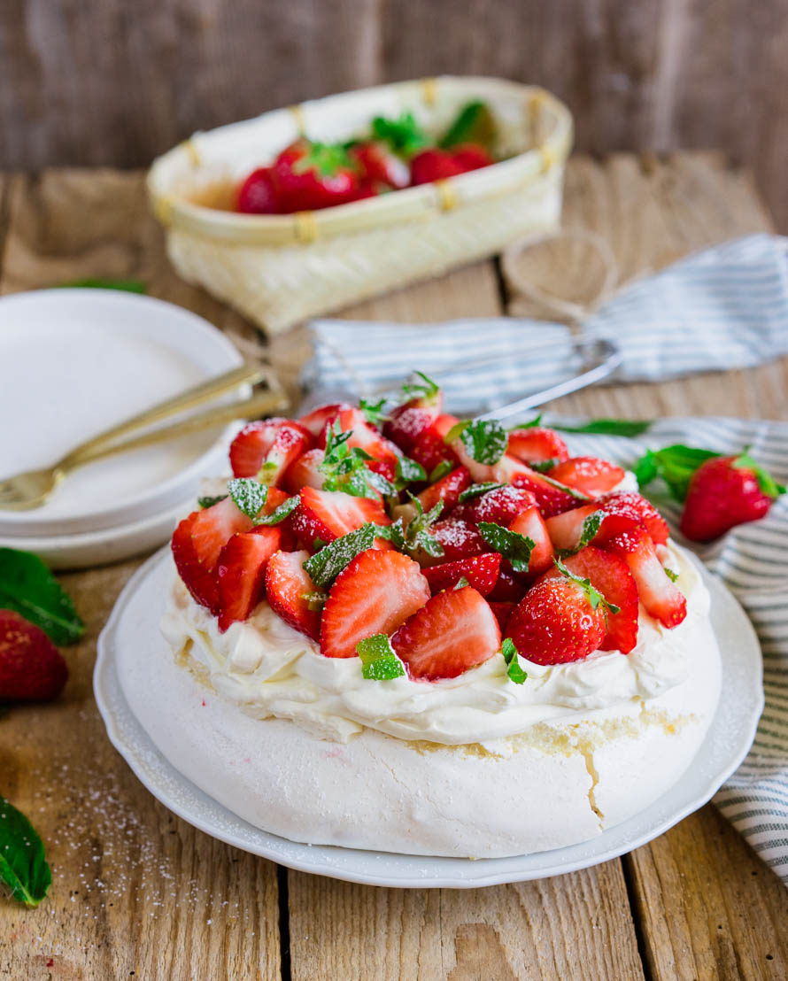 Pavlova aux fraises