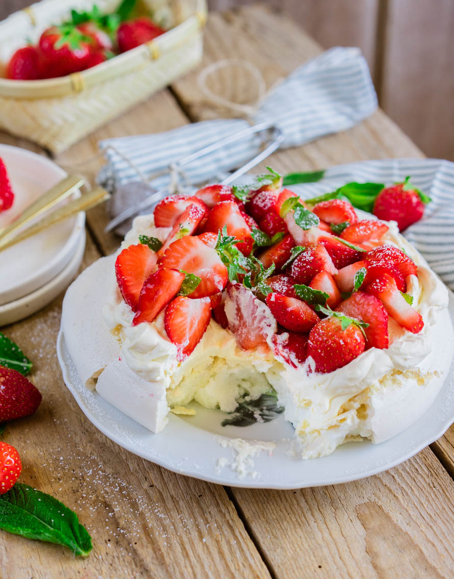 Pavlova aux fraises