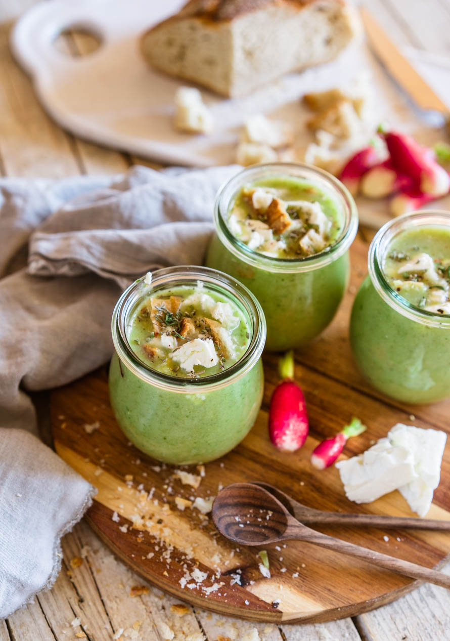 gaspacho de fanes de radis