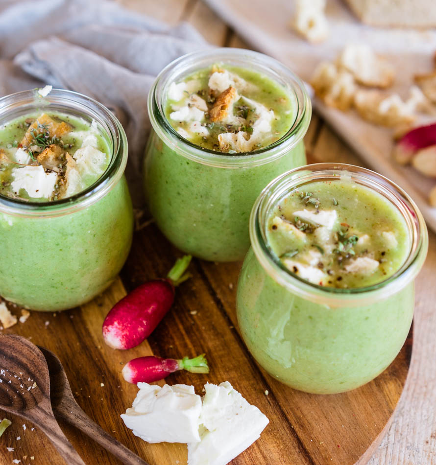 gaspacho de fanes de radis