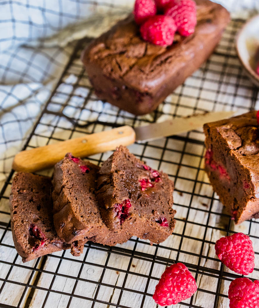 gâteau chocolat-framboises