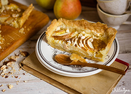 Tarte aux poires et crème d’amandes [façon Bourdaloue]