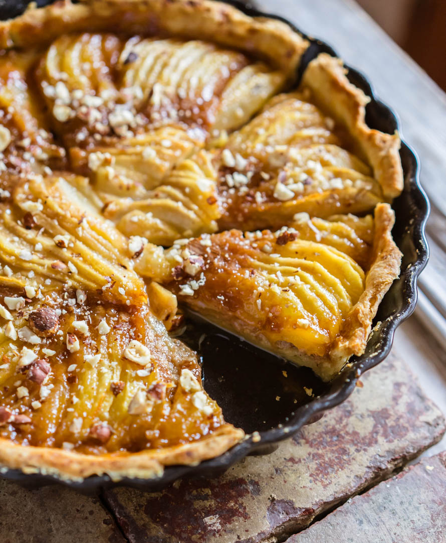 Tarte aux poires et au caramel