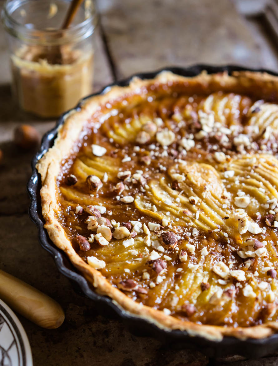 Tarte aux poires et au caramel