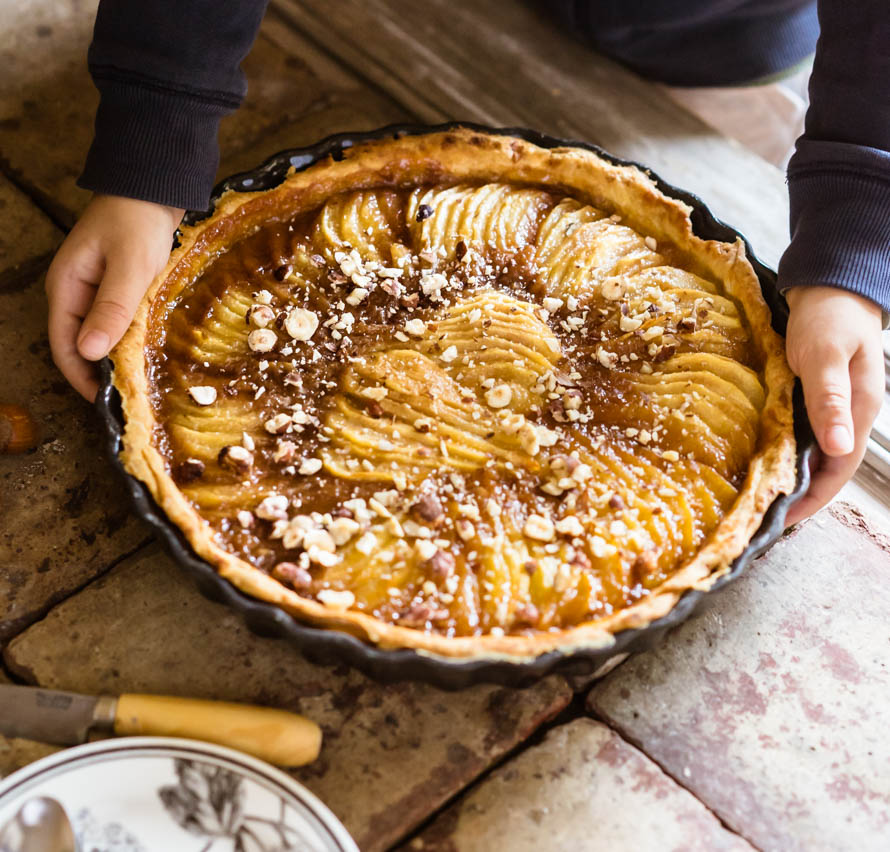 Tarte aux poires et au caramel